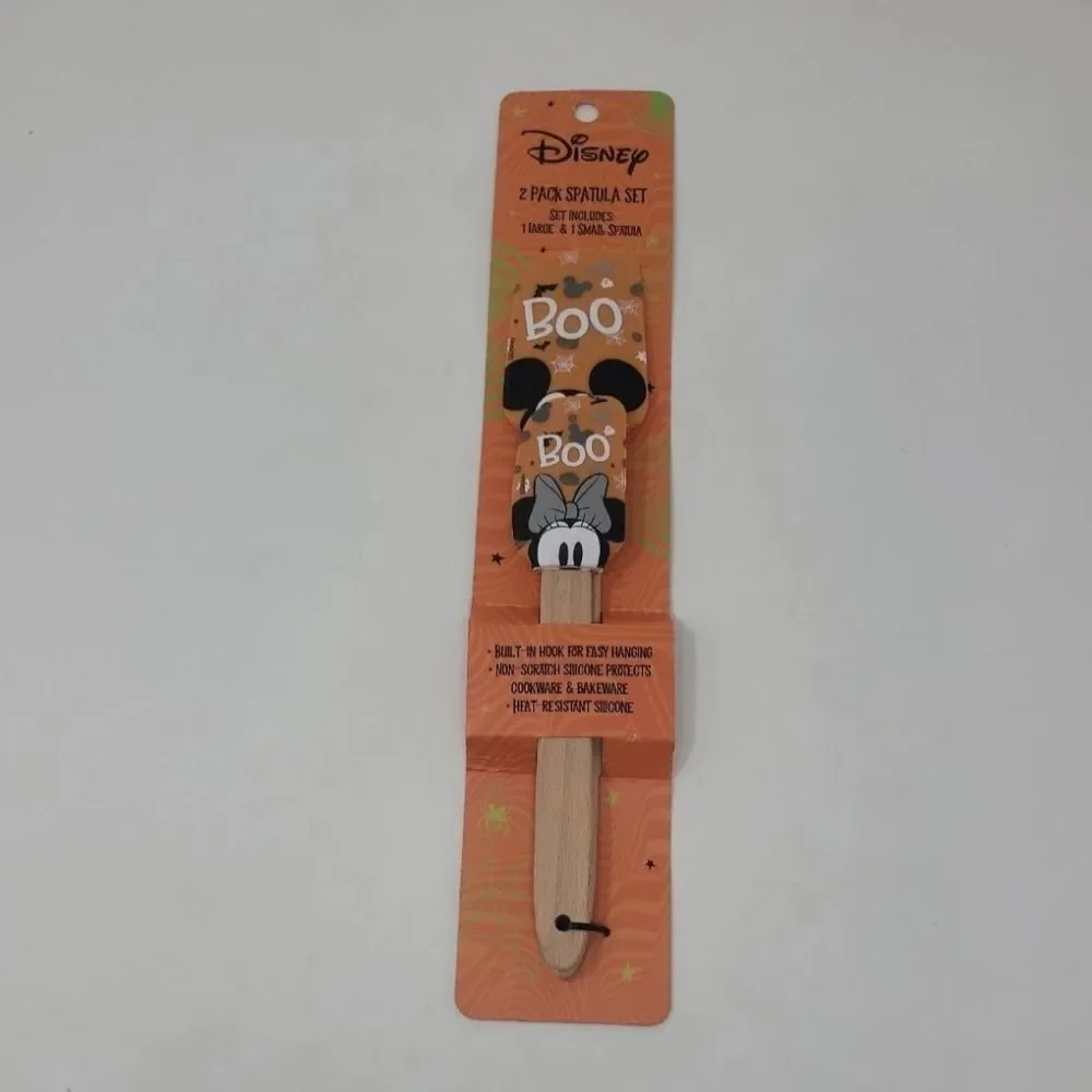Disney Halloween Mickey & Minnie 2pc Spatula Set Large And Small New
